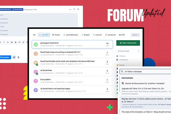 JoomlArt Forum updated to improve performance, and more