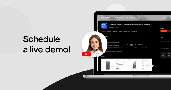 Schedule Live Demo of Mageworx Magento 2 Extensions