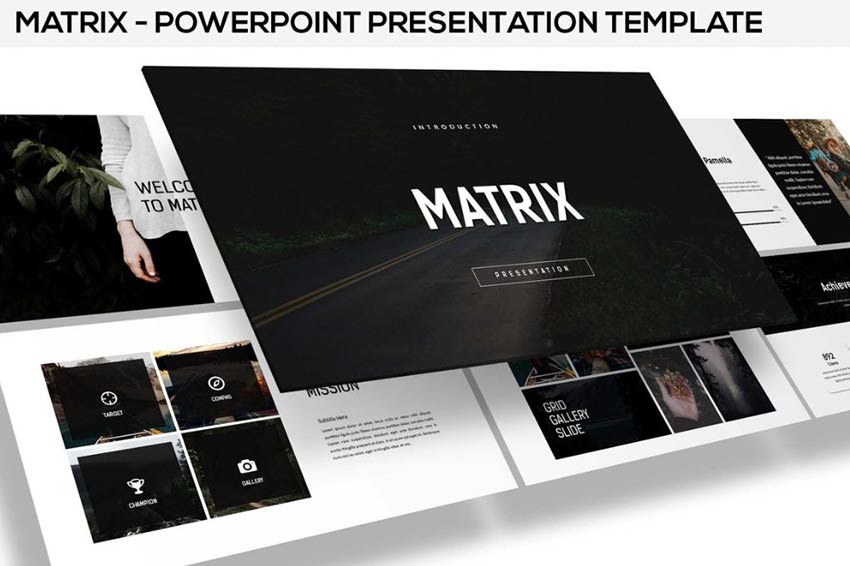 Example of Matrix - Minimal Powerpoint Presentation Template
