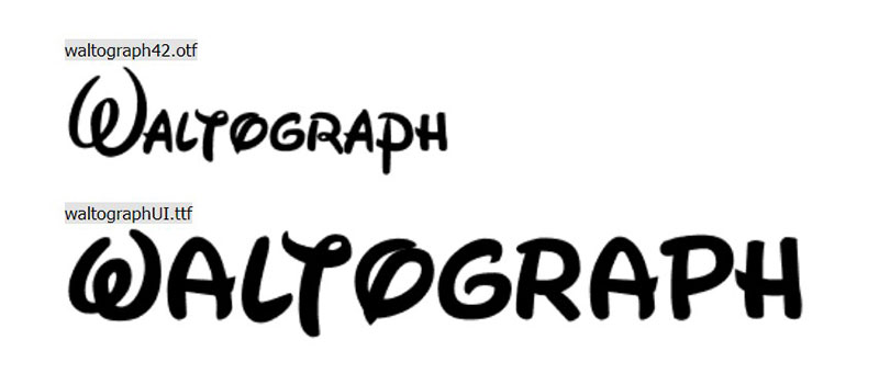 waltograph What font does Disney use? Check out the Disney fonts