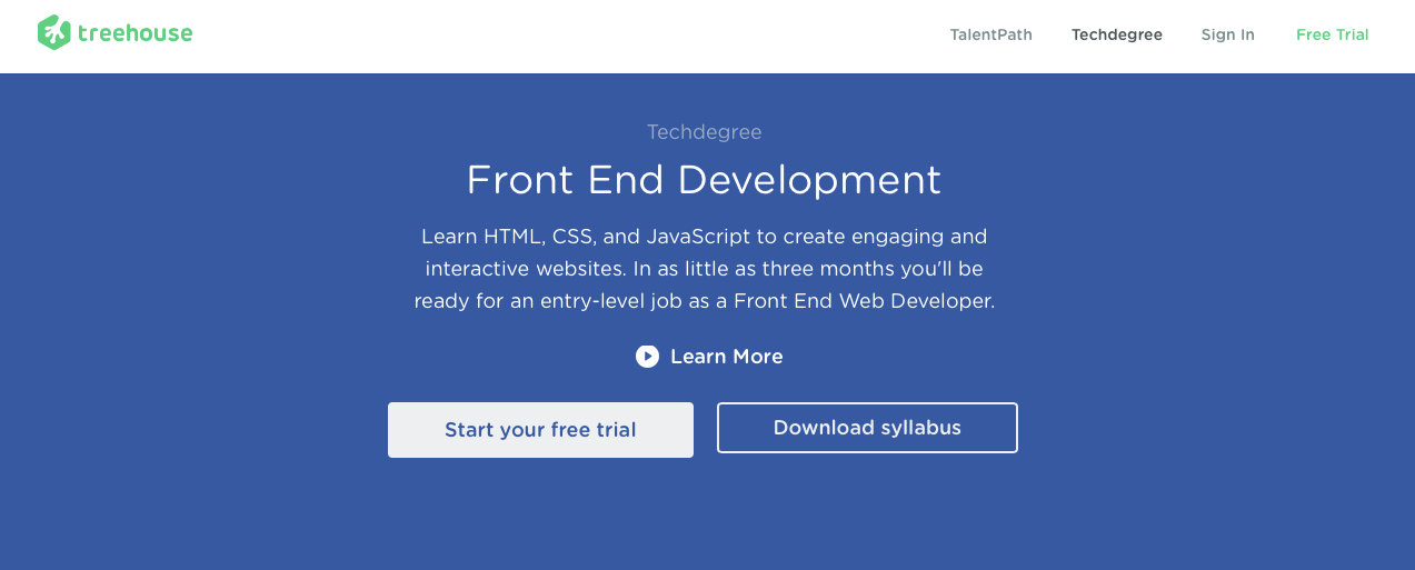 Treehouse: Front End Web Development