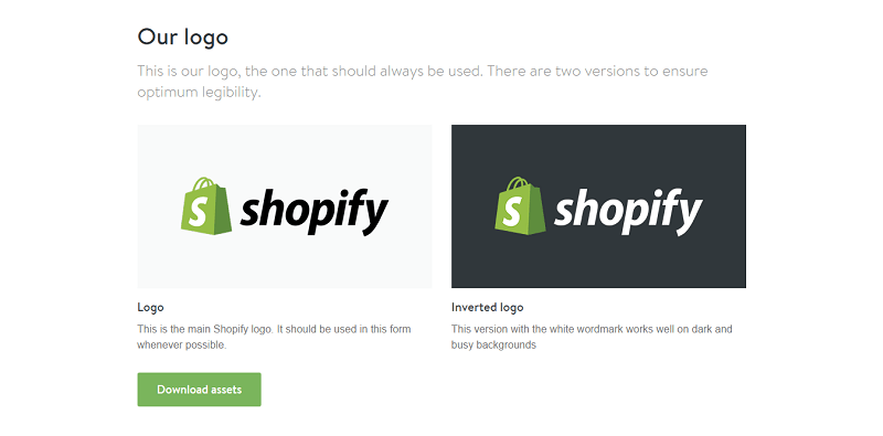 The Shopify logo tells you exactly what it's meant to do