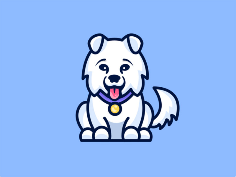 Samoyed-illustration-dog-animal Awesome dog illustration images to inspire you