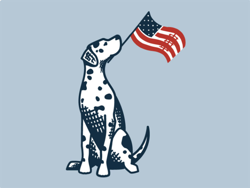 Molly-Waves-A-Flag-Grounds-_-Hounds Awesome dog illustration images to inspire you