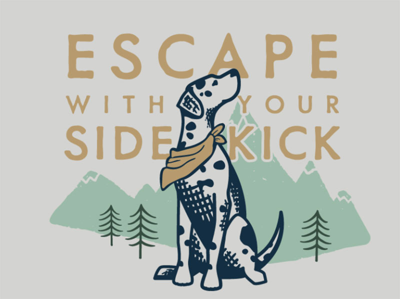 Escape-With-Your-Sidekick-Grounds-_-Hounds Awesome dog illustration images to inspire you