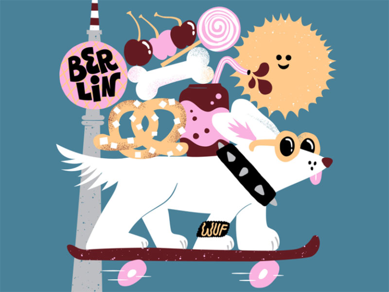 Berlin-Puppy Awesome dog illustration images to inspire you