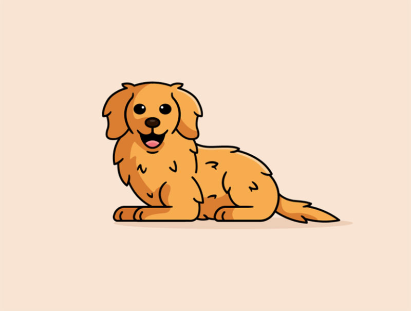 Golden-Retriever-Dog Awesome dog illustration images to inspire you