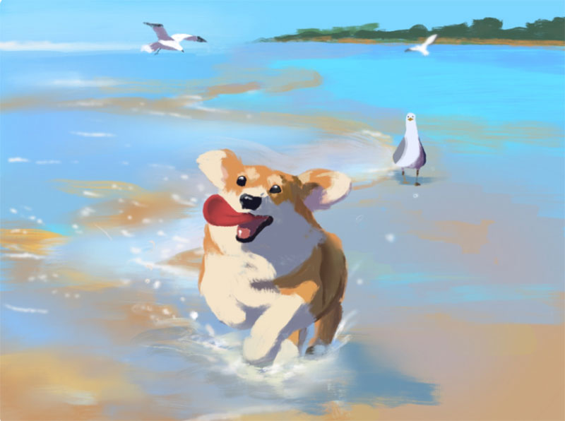 Having-fun Awesome dog illustration images to inspire you