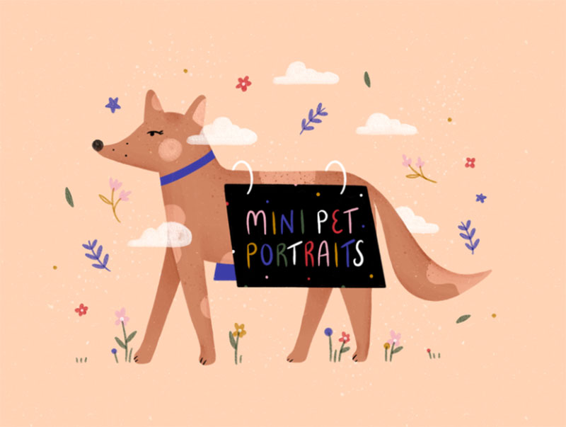 Etsy-Pet-Portraits Awesome dog illustration images to inspire you