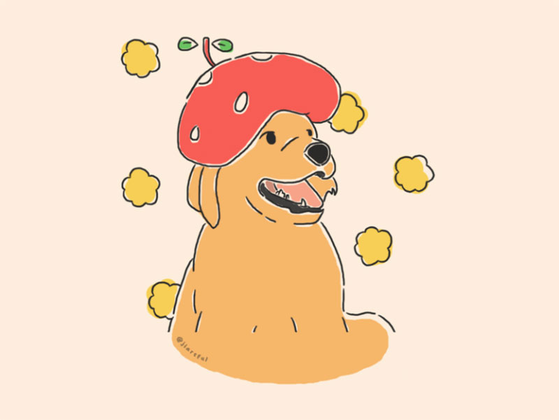 Pup_s-Strawberry-Hat Awesome dog illustration images to inspire you