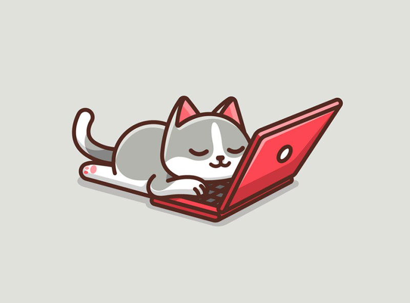 Lazy-Cat Beautiful cat illustration examples to check out