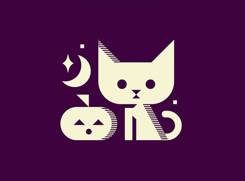 Spooky-Cat Beautiful cat illustration examples to check out