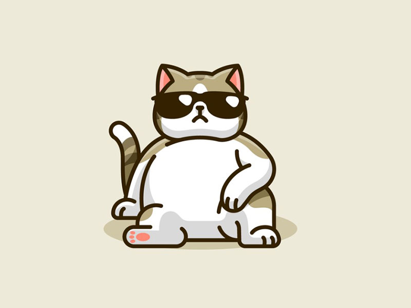 Swag-Cat Beautiful cat illustration examples to check out
