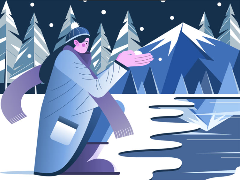 Winter Beautifully designed winter illustration examples for you