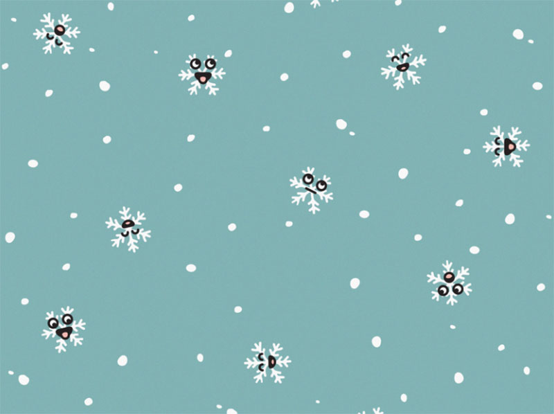 Snowflake-Faces Beautifully designed winter illustration examples for you