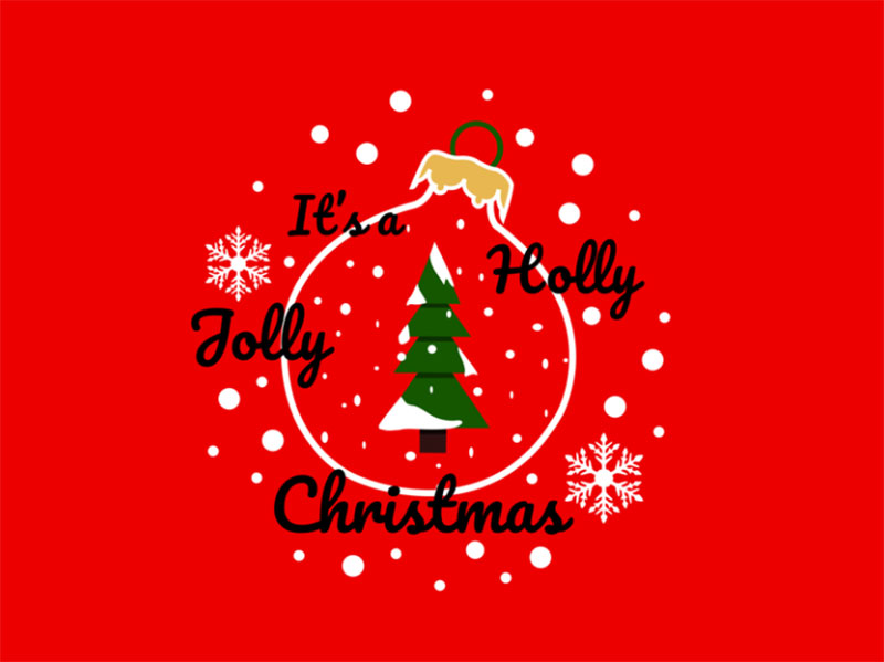 Holly-Jolly-Christmas-Illustration Christmas illustration examples that look amazing