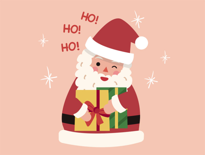 Santa-Gifts Christmas illustration examples that look amazing