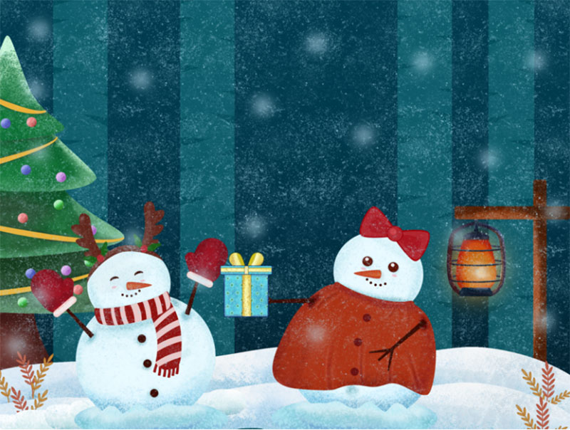 Swapping-Presents Christmas illustration examples that look amazing