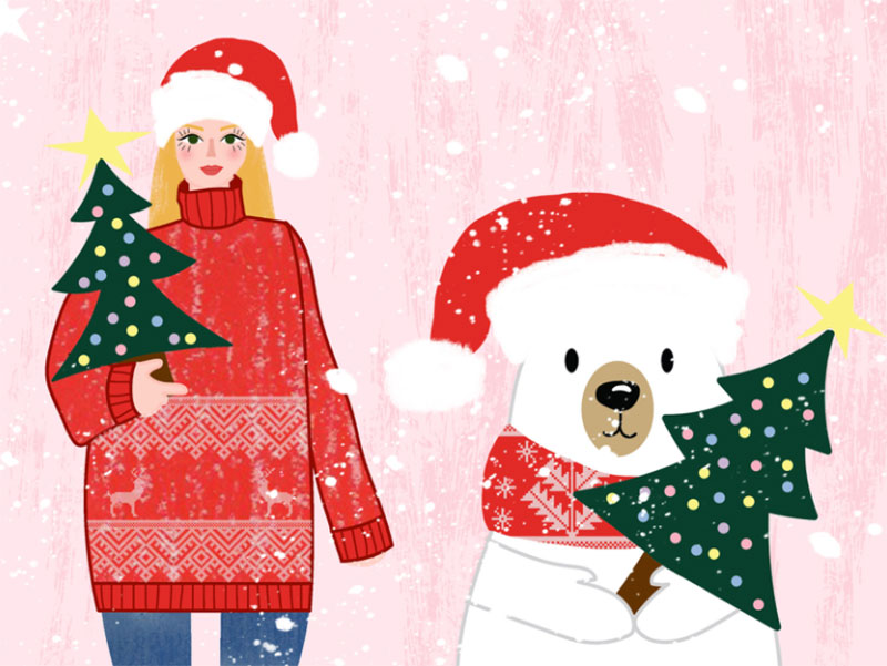 Winter-Wonderland-Details Christmas illustration examples that look amazing