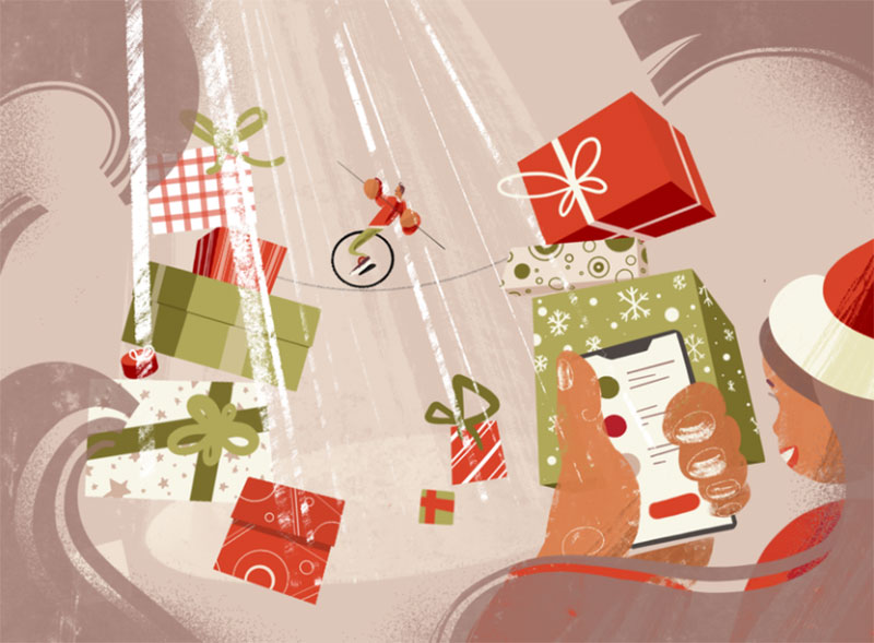 Xmas-Discounts Christmas illustration examples that look amazing