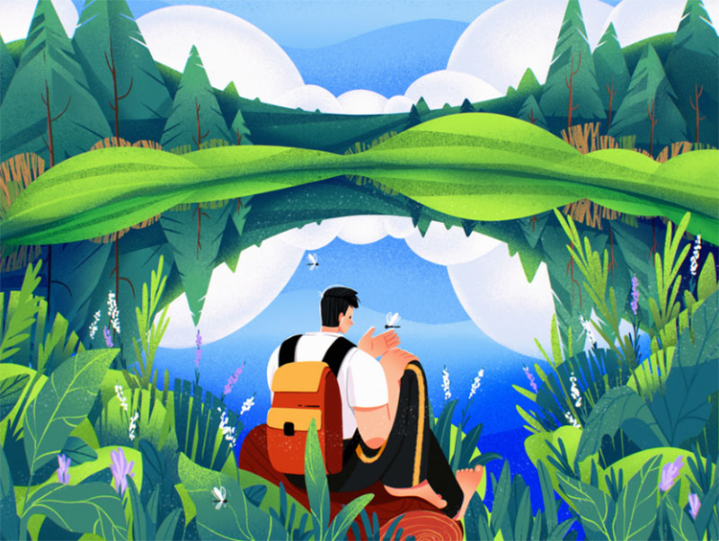 Perfect-Isolation Dreamy spring illustration examples you must see