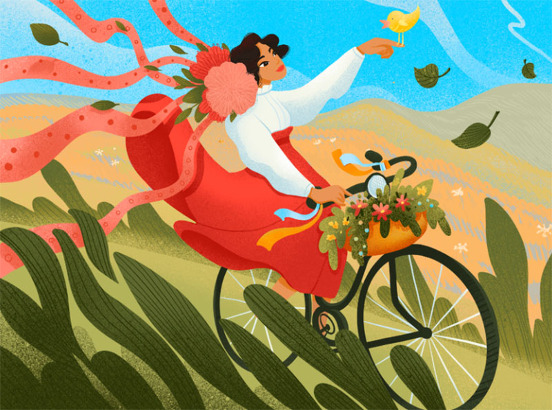Meet-the-Spring-Illustration Dreamy spring illustration examples you must see
