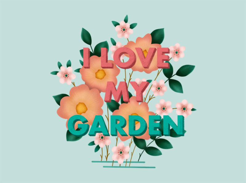 I-Love-My-Garden Dreamy spring illustration examples you must see