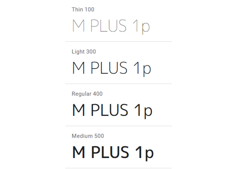 M-PLUS-1p What font does Slack use in its interface and website?