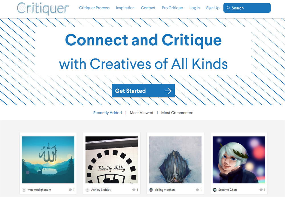 Critiquer homepage