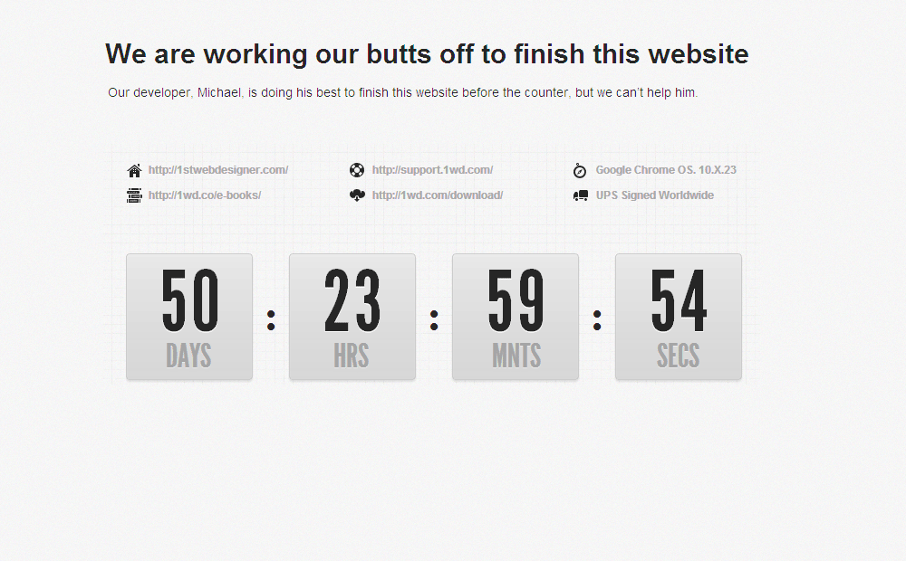 Coming Soon Page - Countdown Timer