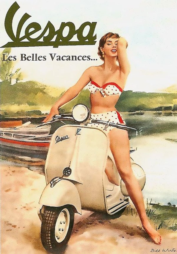 vintage vespa advertisement