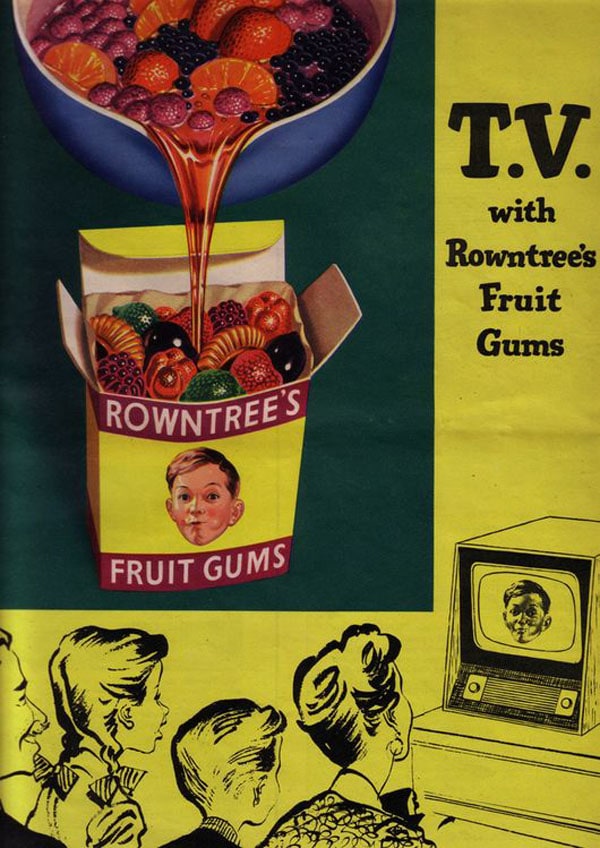 vintage rowntree's fruit gums advertisement