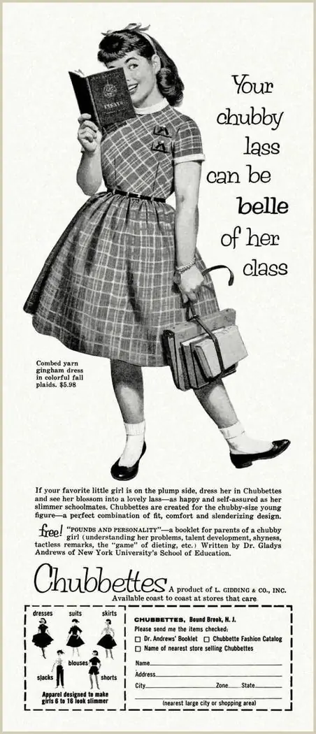 vintage Chubbettes advertisement