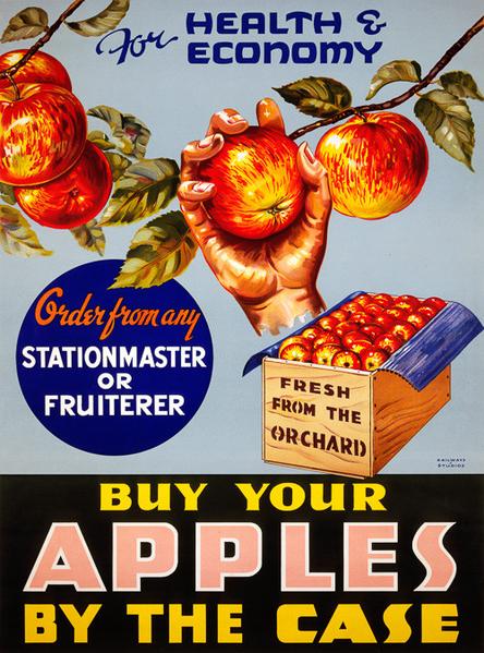 Buy Your Apples by the Case vintage advertisement