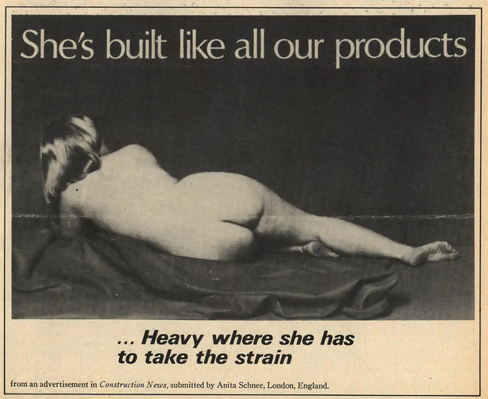 vintage advertisement in construction news