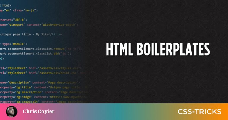 HTML Boilerplates