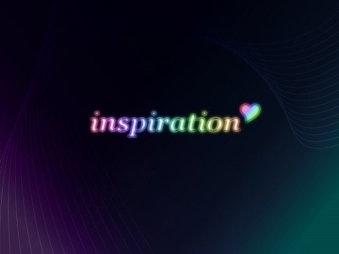 Colourful glowing text effect