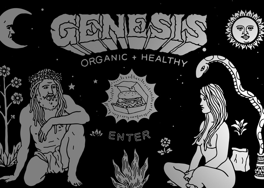 Genesis black and white design 