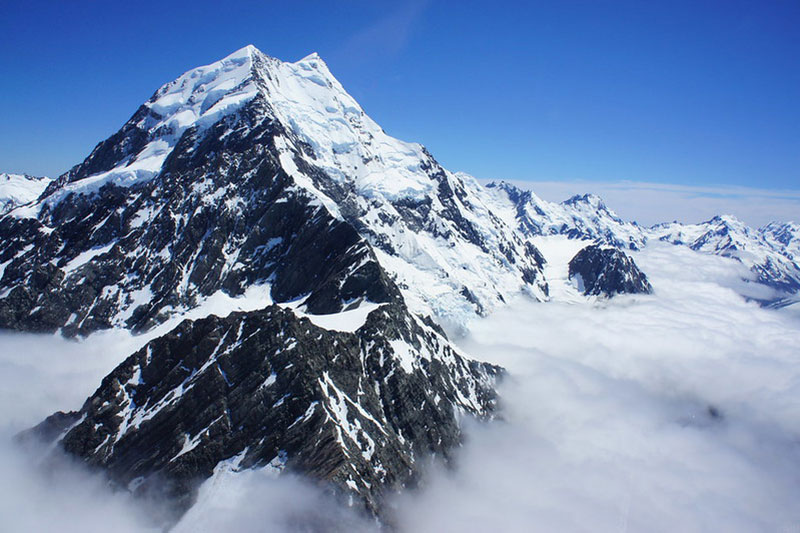 Glaciers-at-Mount-Cookwallpaper New Zealand wallpaper images for your desktop background
