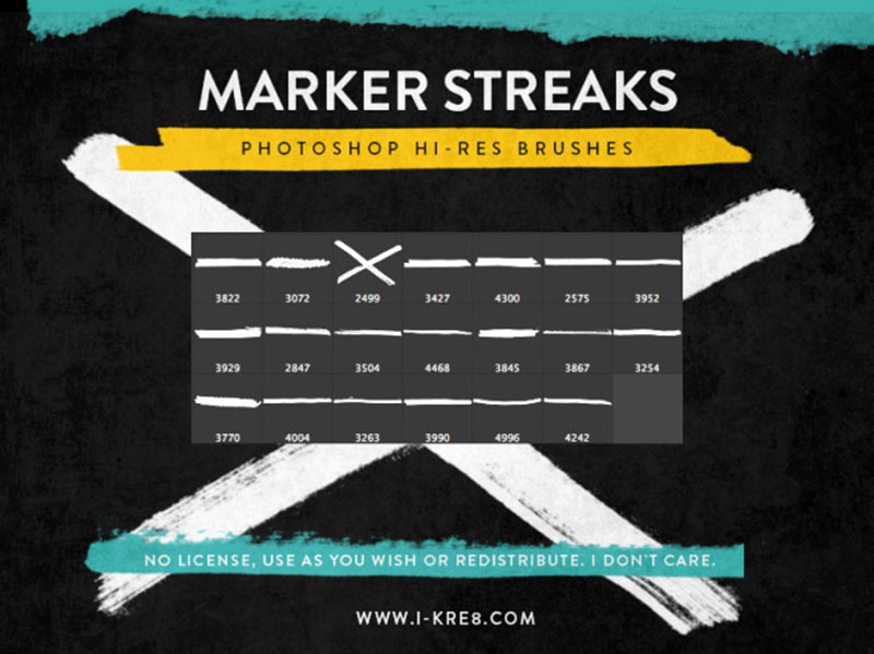 Marker-Streak-Brushes-No-limitations Photoshop painting brushes to use for better designs