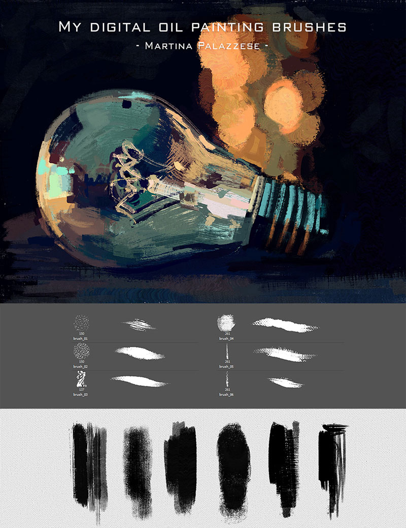 Digital-Oil-Painting-Photoshop-Brushes-Learn-from-the-author Photoshop painting brushes to use for better designs
