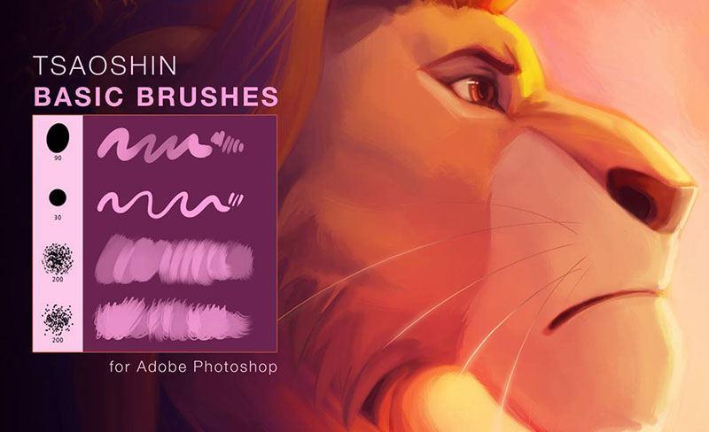 TsaoShin-Brushes-Not-many-options-required Photoshop painting brushes to use for better designs