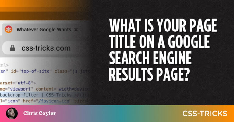 What is Your Page Title on a Google Search Engine Results Page?