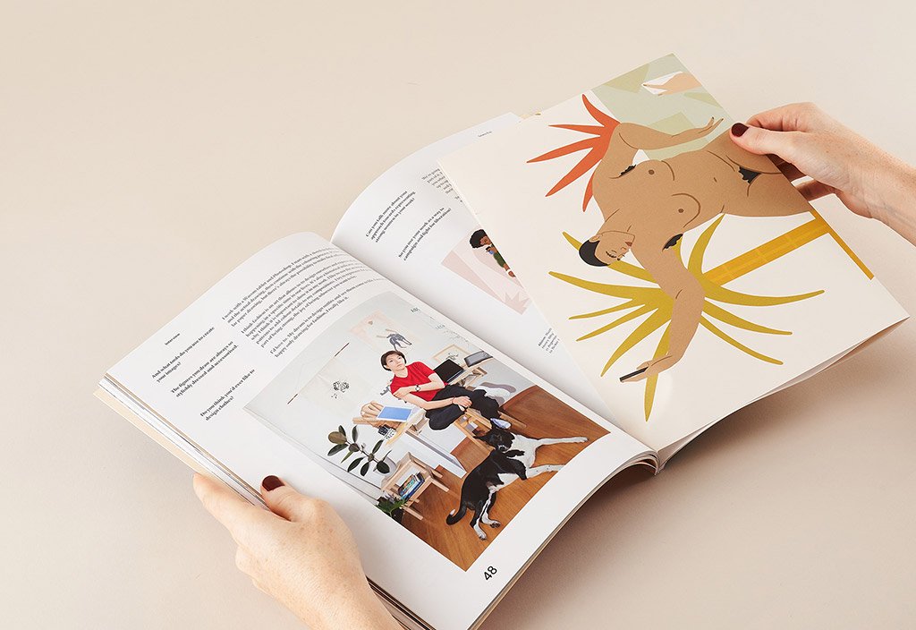 Wrap graphic design magazine layout