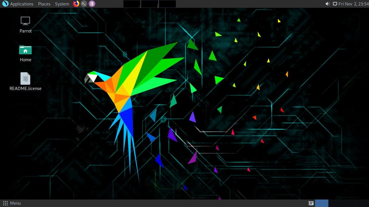 Parrot OS live environment