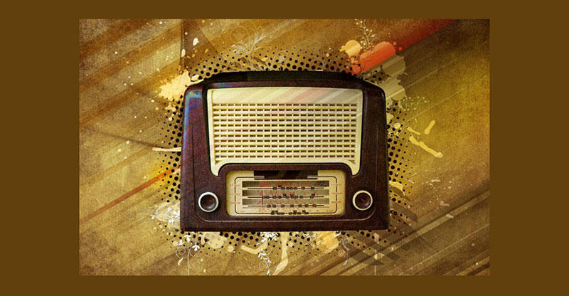 How-to-Create-a-Vintage-Radio-Poster-Classic-sound Vintage Photoshop tutorial examples to use for retro effects