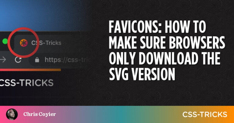 Favicons: How to Make Sure Browsers Only Download the SVG Version