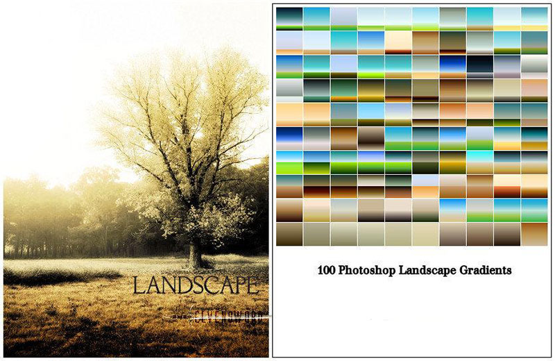 Landscape-Gradients Free Photoshop gradients to use in your design projects
