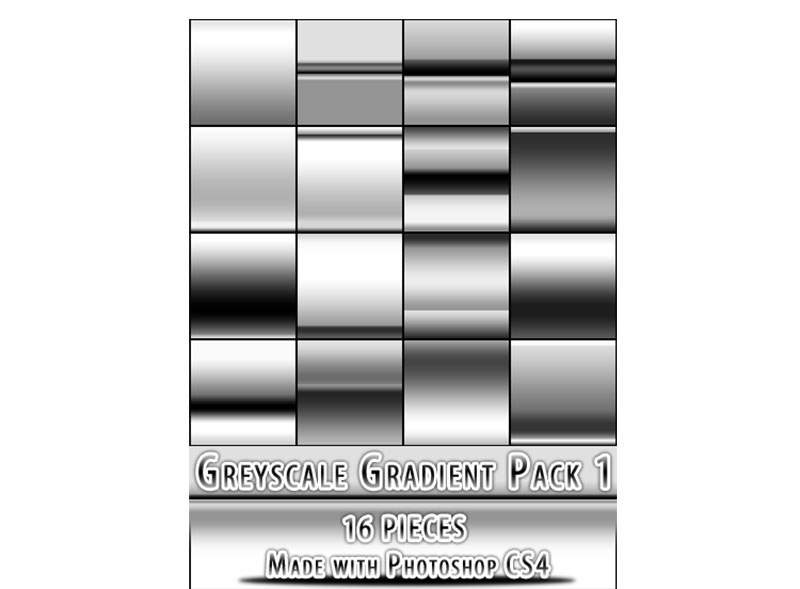Greyscale-Gradient-Pack Free Photoshop gradients to use in your design projects