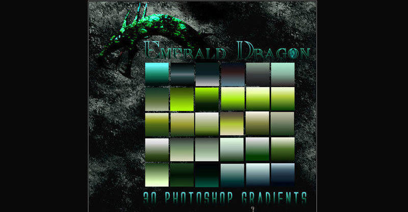 Emerald-Dragon-Ps-Gradients Free Photoshop gradients to use in your design projects